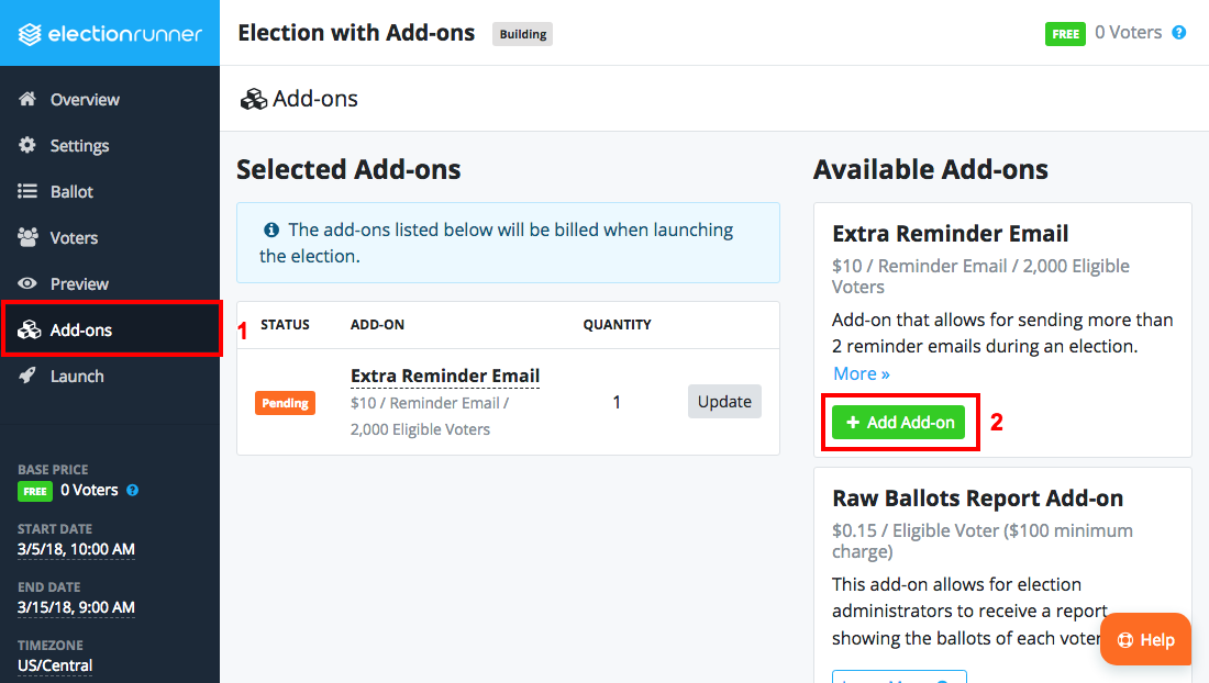 Election Add Add-on